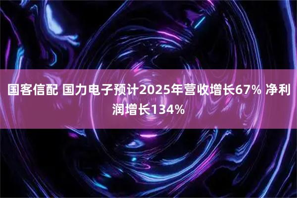 国客信配 国力电子预计2025年营收增长67% 净利润增长134%