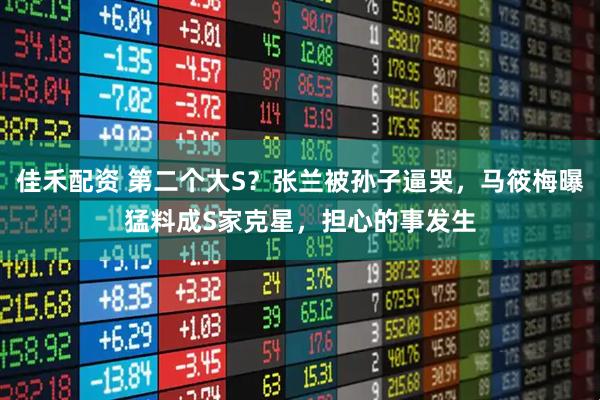 佳禾配资 第二个大S？张兰被孙子逼哭，马筱梅曝猛料成S家克星，担心的事发生