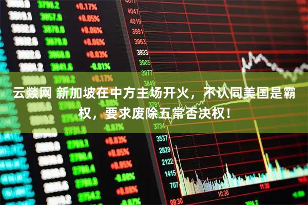 云燚网 新加坡在中方主场开火，不认同美国是霸权，要求废除五常否决权！