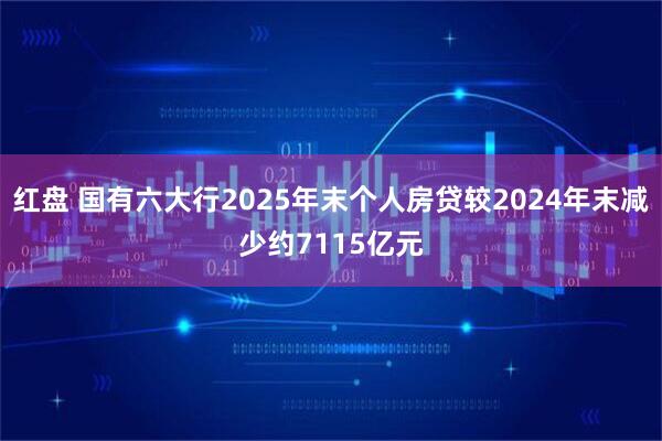红盘 国有六大行2025年末个人房贷较2024年末减少约7115亿元